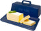 Gute Butter Dish with Lid, Covered Ceramic Butter Tray Storage for 1 Stick of Butter, Navy Blue