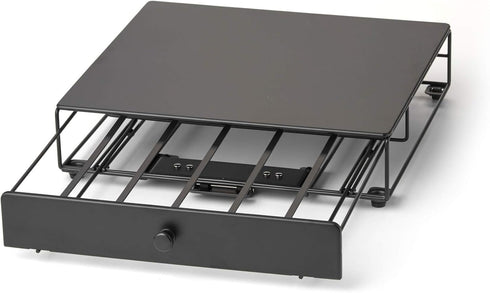 Nifty Rolling Coffee Pod Drawer, Black Finish, Compatible with K-Cups, 36 Pod Pack Holder, Slim Kitchen Organizer