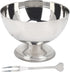 Pssopp Dessert Bowls with Forks, Stainless Steel Milkshake Cup, Medium Snack Dish for Ice Cream