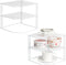 ROFAY Kitchen Cupboard Organiser, 3 Tier White Corner Plate Rack for Kitchen Cupboard