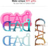 2 Pcs Mom and Dad Words Keychain Silicone Mold Set for DIY Mother's Day/Father's Day Gifts, Baking Cake Topper Decor