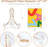 Artliving 2 Pack 10inch White Gold Thicken Acrylic Easels Display Stand Plate Stand Holder display Pictures Frame,Decorative Plates, and Artworks