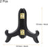 uxcell 2pcs 4" Easel Plate Holder, Wooden Folding Display Stand Black for Decorative Picture Frame