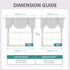 Home Queen Linen Look Tie Up Valance Curtain, Semi Sheer Balloon Valence for Living Room and Bedroom, Black