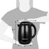 Elite Gourmet EKT1821 1.8L Double Wall Insulated Kettle, 1500W with Stainless Steel Interior, Auto Shut-Off, Black