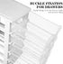 Toyvian Drawer Dividers, Plastic Drawer Storage Unit with Five-Layer Clear Drawers, Medium Storage Tower for Craft