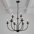 GooChan 2 3 4 6 7 Inch E12 Set 12 (7-Inch 12-Pack) Black Plastic Candle Cover Sleeves,Chandelier Socket