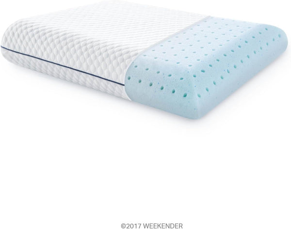 WEEKENDER Gel Memory Foam Pillow - Queen Size, 1-Pack, Medium Plush Feel for Neck & Shoulder Support, Home & Hospital