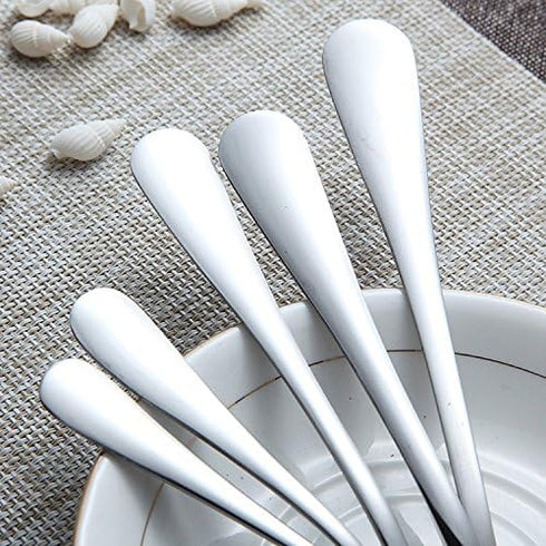 HornTide 6-Piece Mini Tea Spoon Set, Stainless Steel Dessert Coffee Spoon, 5.5-Inch