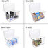 Isaac Jacobs Large Clear Stackable Organizer Bin (10.75” x 6.5” x 6.1”) w Hinged Lid - BPA-Free Food Safe Storage Box