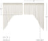 VHC Brands Tobacco Cloth Fringed Farmhouse Decor - Kitchen Swag Prairie Panels Door Window Tier Set, Antique White