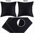 Thmyo 4-Pack 100% Cotton Comfortable Solid Decorative Throw Pillow Case - Square Cushion Cover for Halloween DIY Throw