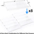 Clear Acrylic Spice Drawer Organizer, 4 Tier- 2 Set Expandable from 13" to 26" for Kitchen Spice Rack Tray