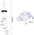 IP44 Wind Chimes Chandelier, Solar Turtles Hanging Lamp ,Wind Chime Pendant Light Waterproof Mixcolor Slow Flashing
