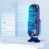 Table Tower Fan, 1800mAh USB Portable Electric Fan with 5 Speeds for Car Home Office (Blue)