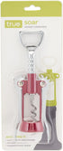 True Soar Winged Corkscrew Wine Opener Manual, Heavy Duty Stainless Steel, Set of 1 Red