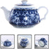 Blue and White Porcelain Teapot, Ceramic Chinese Teapot for Household and Desktop Decor