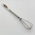 Verdental 4 Pieces 7 Inches Small Stainless Steel Whisks with Flower Shape Ceramic Handle, Tiny Balloon Whisk