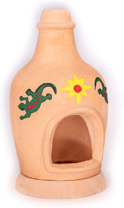 Chiminea Fireplace Natural Wood Incense Burner with 40 Piñon Incense Bricks - Made in The USA