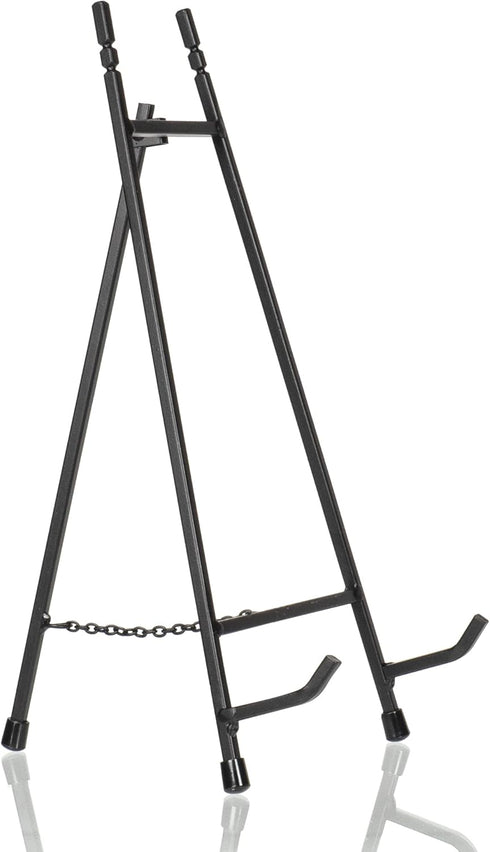 Red Co. 13” Tall Modern Metal Tripod Plate Stand and Art Holder Easel, Black