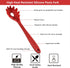 Spaghetti Spoon Pasta Fork, 11.2 Inch Silicone Strainer with Stainless Steel Handle, BPA Free (Red)