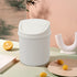 0.5 Gallon Plastic Tiny Trash Can with Swing Lid - Mini Desktop Waste Can, White