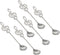 Honbay 6PCS Stainless Steel Coffee Spoons, Musical Note Mixing Teaspoons for Home, School, Office or Restaurant