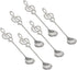 Honbay 6PCS Stainless Steel Coffee Spoons, Musical Note Mixing Teaspoons for Home, School, Office or Restaurant