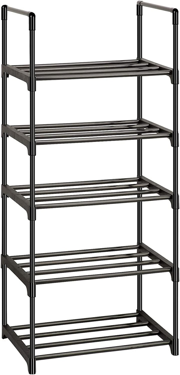 OYREL Shoe Rack, Sturdy Metal Shoes Rack Organizer,Narrow Shoes Stand Shelf 5