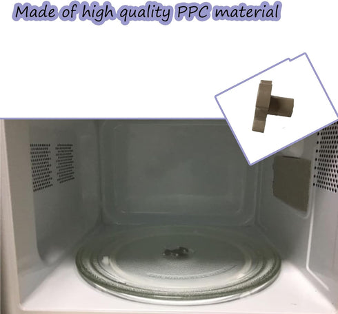 2 Pcs 0.59" Microwave Turntable Coupler, Microwave Oven Turntable Roller Guide Support with "D" Port