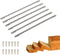 6 Pcs Bread Bow Knife Stainless Steel Replacement Blades, Serrated Bread Blade with Screws for Easy Cutting, Wooden