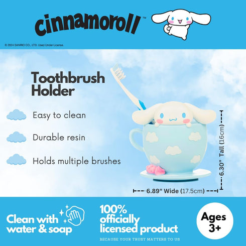 Collectibles Cinnamoroll Toothbrush Holder - Makeup Brushes/Pens Tumbler, (Officially Licensed Product) by Franco