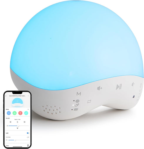 Geeni Rise and Shine Baby White Noise Machine with Night Light, 25