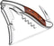 CORKAS Professional Wine Key, Heavy Double Hinged Corkscrew Opener with Rosewood Handle