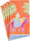 Caspari Royal Elephant Paper Guest Towel Napkins in Orange, 30 Count