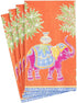 Caspari Royal Elephant Paper Guest Towel Napkins in Orange, 30 Count
