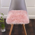 2 (1.6ft 1.6ft) Softlife Pink Faux Fur Sheepskin Chair Cover PCs Seat Cushion Pad Super Soft Area Rugs for Living