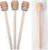 CJFocus 22 6 Inch, PCS Wooden Honey Sticks Dipper Individually Wrapped Mini Honeycomb Honey Stirrer Stick For Honey Jar