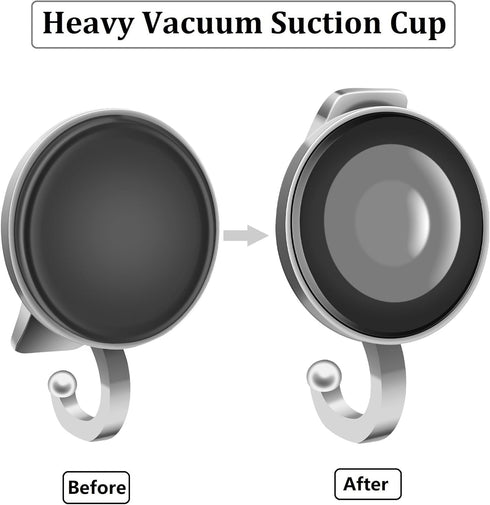 304 TESOT Suction Cup Shower Caddy, Shower Shelf Soap Dish with Hooks for Razor, Sponge, Rust Proof Stainless Steel