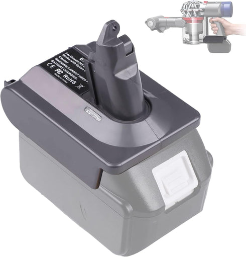 for Dyson V6 Battery Adapter - Makita 18V Battery to V6 Absolute/Motohead/Animal Vacuum Converter