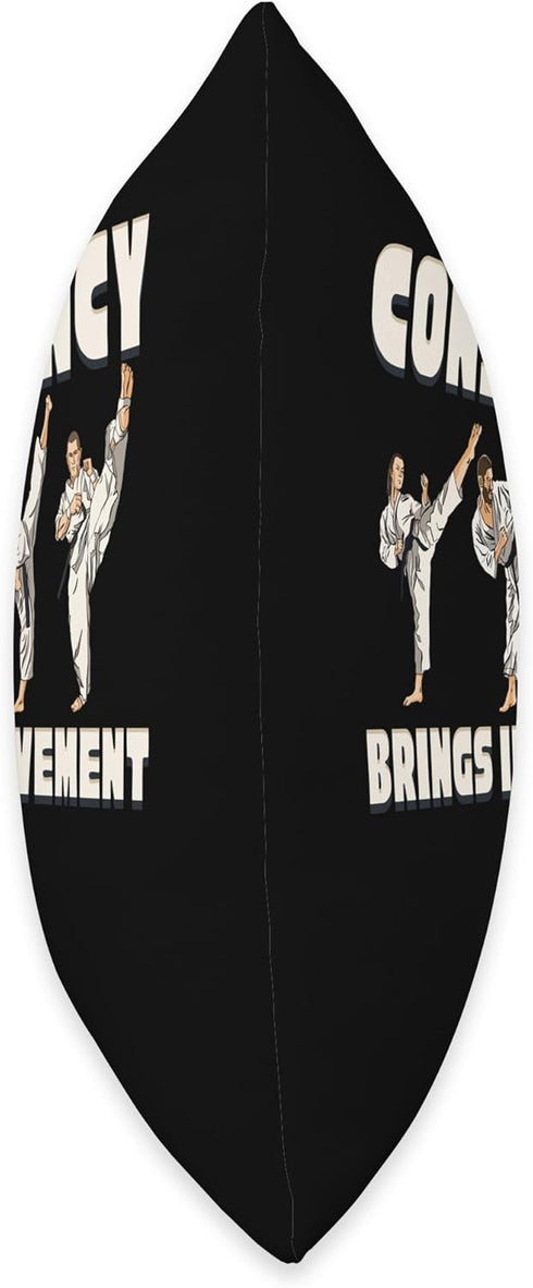 Consistency Brings Improvement Martial Arts Throw Pillow