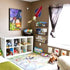 24 Inch Set 3 AZSKY Nursery Book Shelves Deep Walnut Floating Bookshelf for Kids Room Wall Mounted Floating Shelves