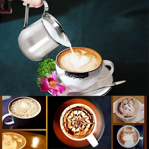Rolin Roly 240ML Milk Frothing Pitcher, Stainless Steel Small Bell-Shaped Creamer Jug for Barista