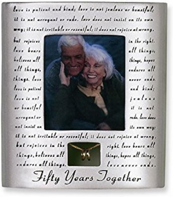 Roman Giftware 50TH Anniversary Frame, 7" H, Religious and Inspirational, Durable (1x6x7)