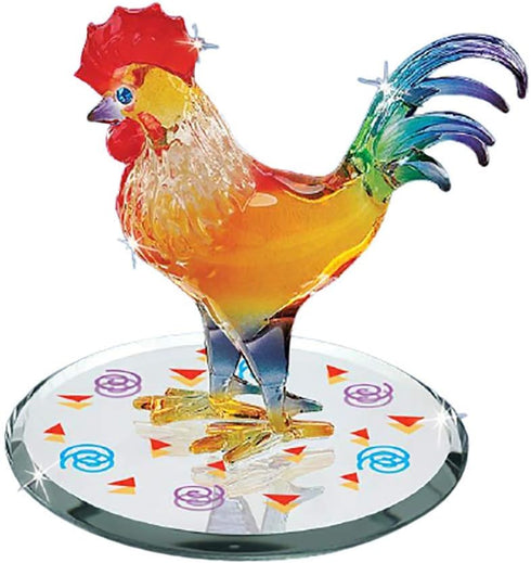 Glass Baron Sunrise Rooster Figurine