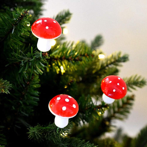BESTOYARD 12PCS Mini Foam Mushroom Figurines for Garden Ornament, Bonsai Micro Landscape Decor, Red