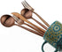 Matte Rose Gold Silverware Set - Gugrida 5-Piece 18/10 Stainless Steel Satin Finish Flatware Set, Dishwasher Safe
