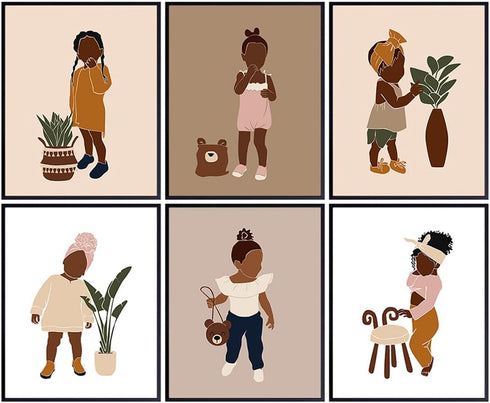 African American Baby Girl Room Decor - Black Girls Bedroom Decor -