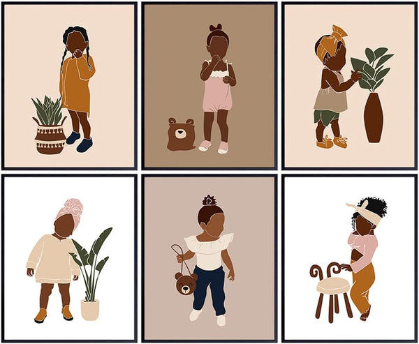 African American Baby Girl Room Decor - Black Girls Bedroom Decor -