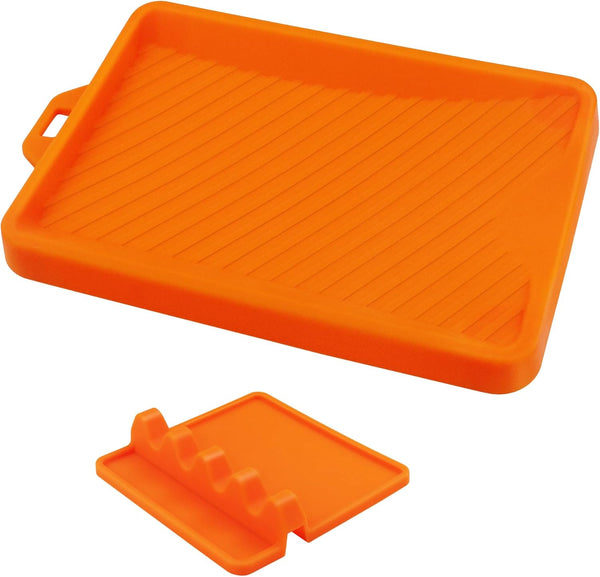 Silicone Griddle Mat Accessories for Blackstone, Spatula Mat with Drip Pad for Kitchen, Cooking & Countertop
